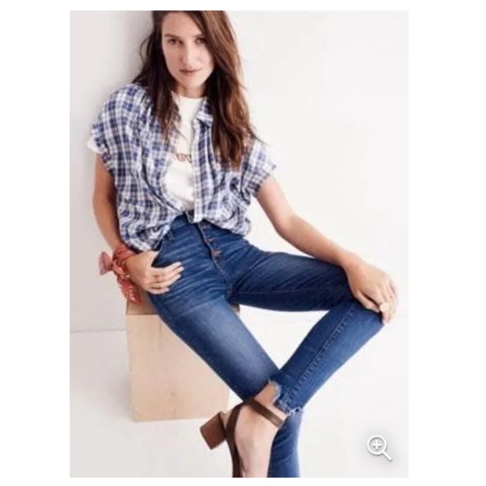 Madewell Central Open-Back Shirt in Linus Plaid - Picture 12 of 12